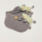 Cotton knit booties - size 6 months