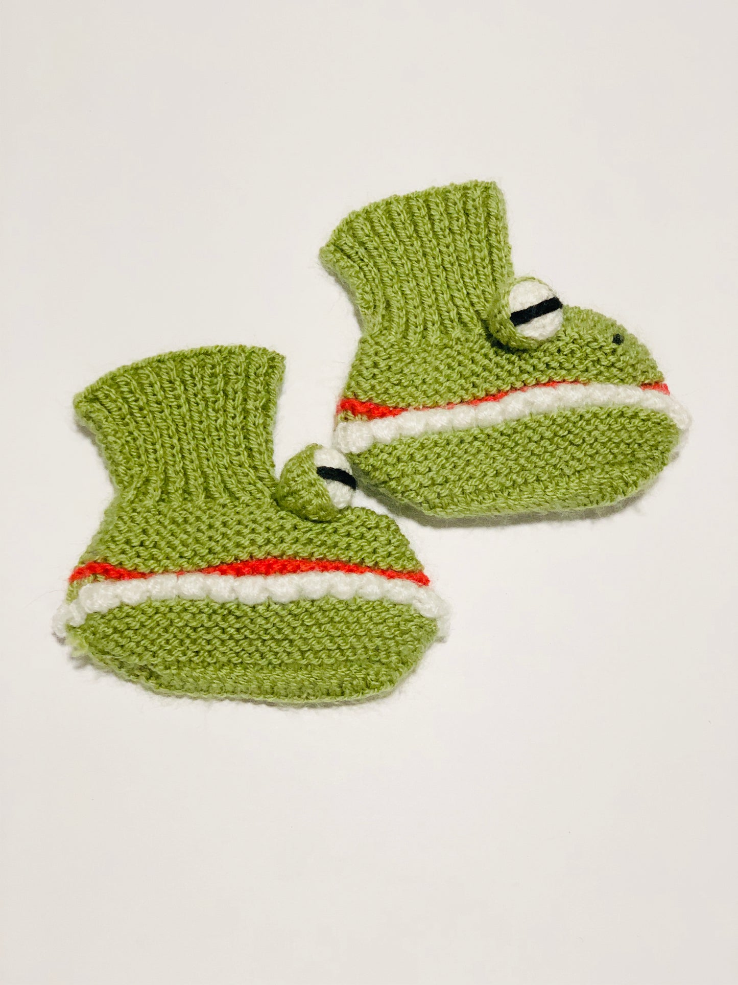 Crocodile knit booties - size 6 months