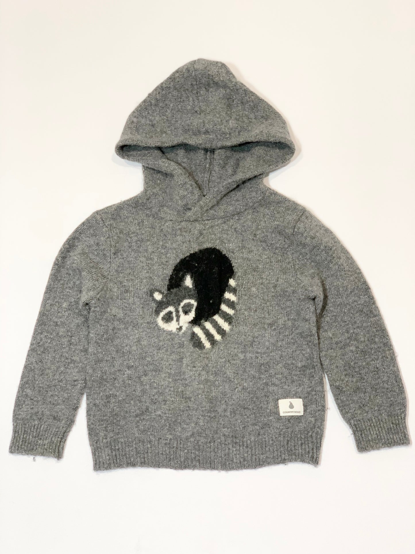 Woollen racoon hoodie - Size 2