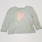 Pink fox applique top - size 1
