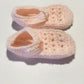 Pink knit booties - size 0-3 months