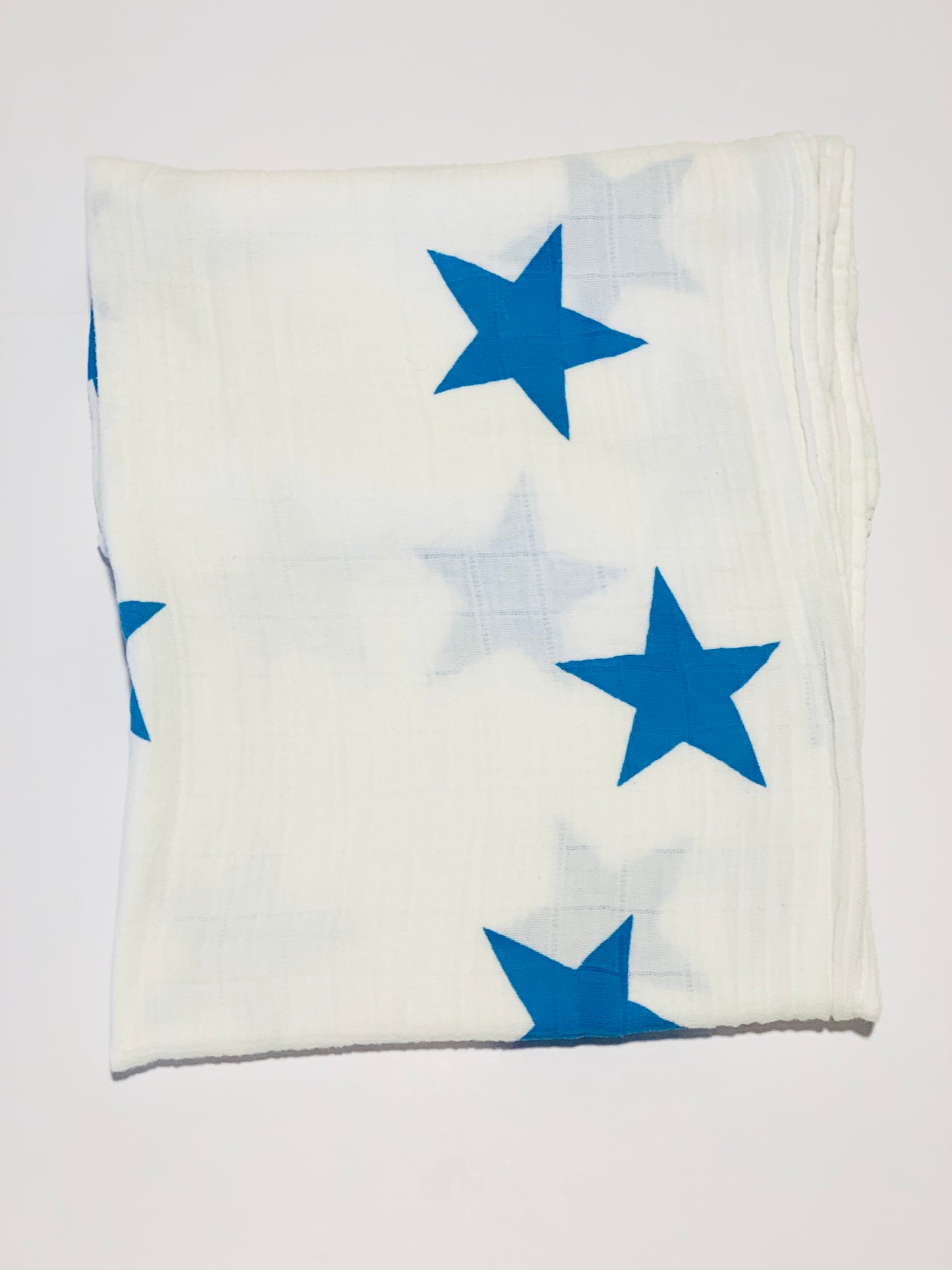 Blue stars cotton muslin wrap