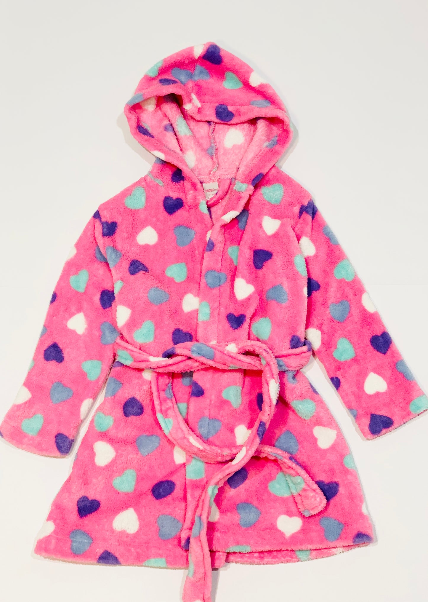 Pink hearts dressing gown - Size 2-3