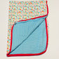 Pink flower reversible bunny rug