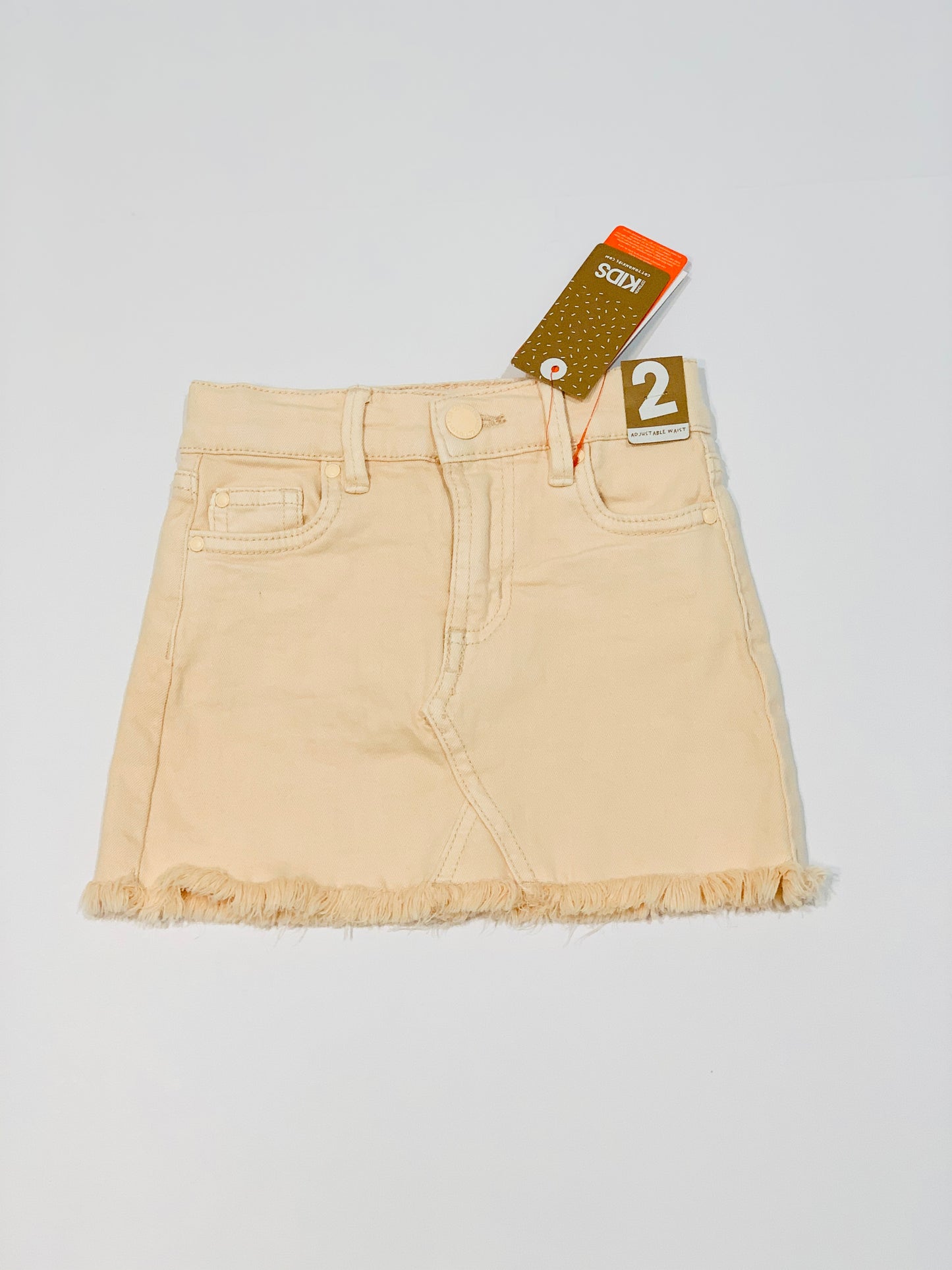 Peach denim skirt brand new - Size 2