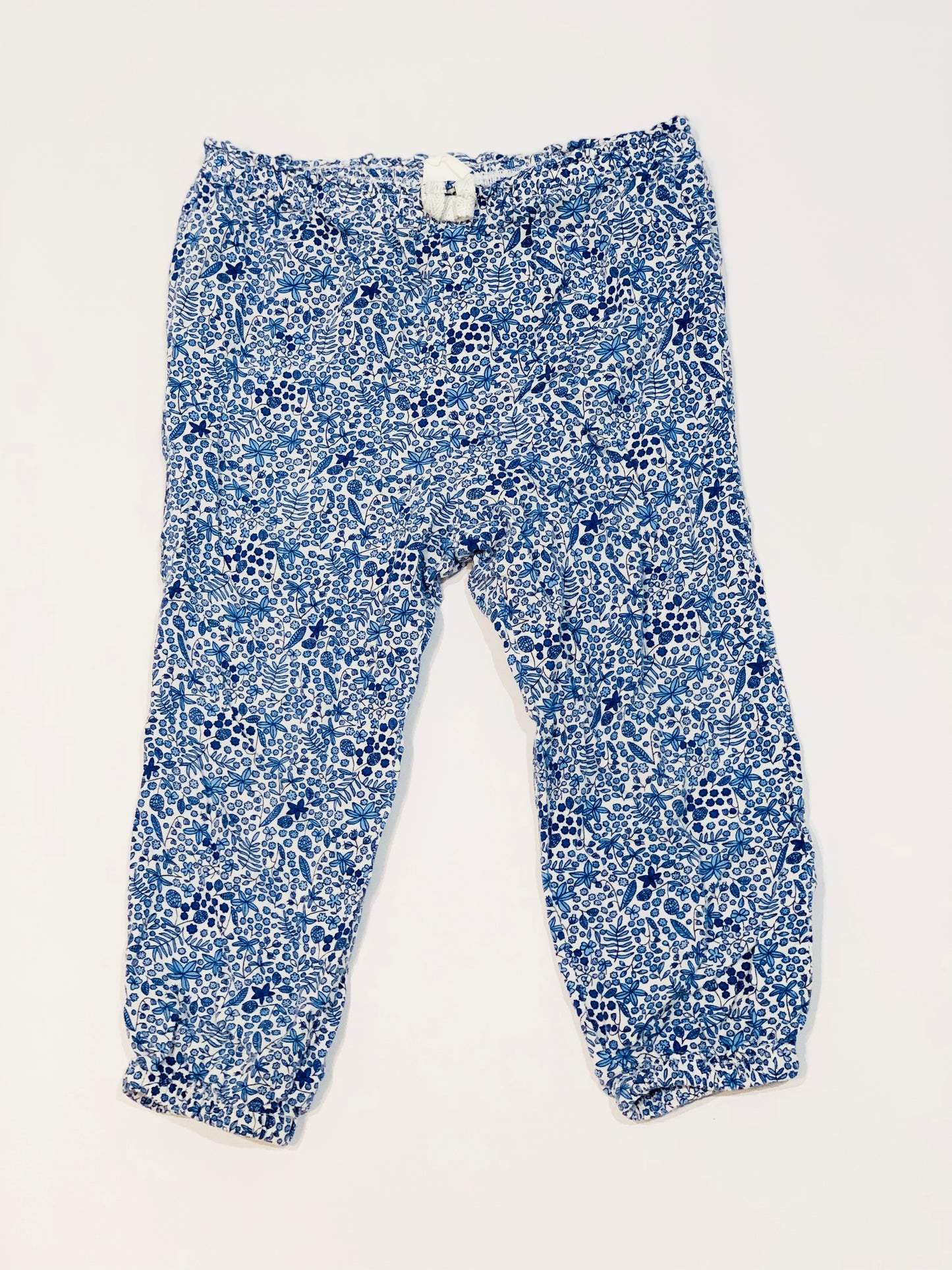 Blue floral harem pants - Size 2