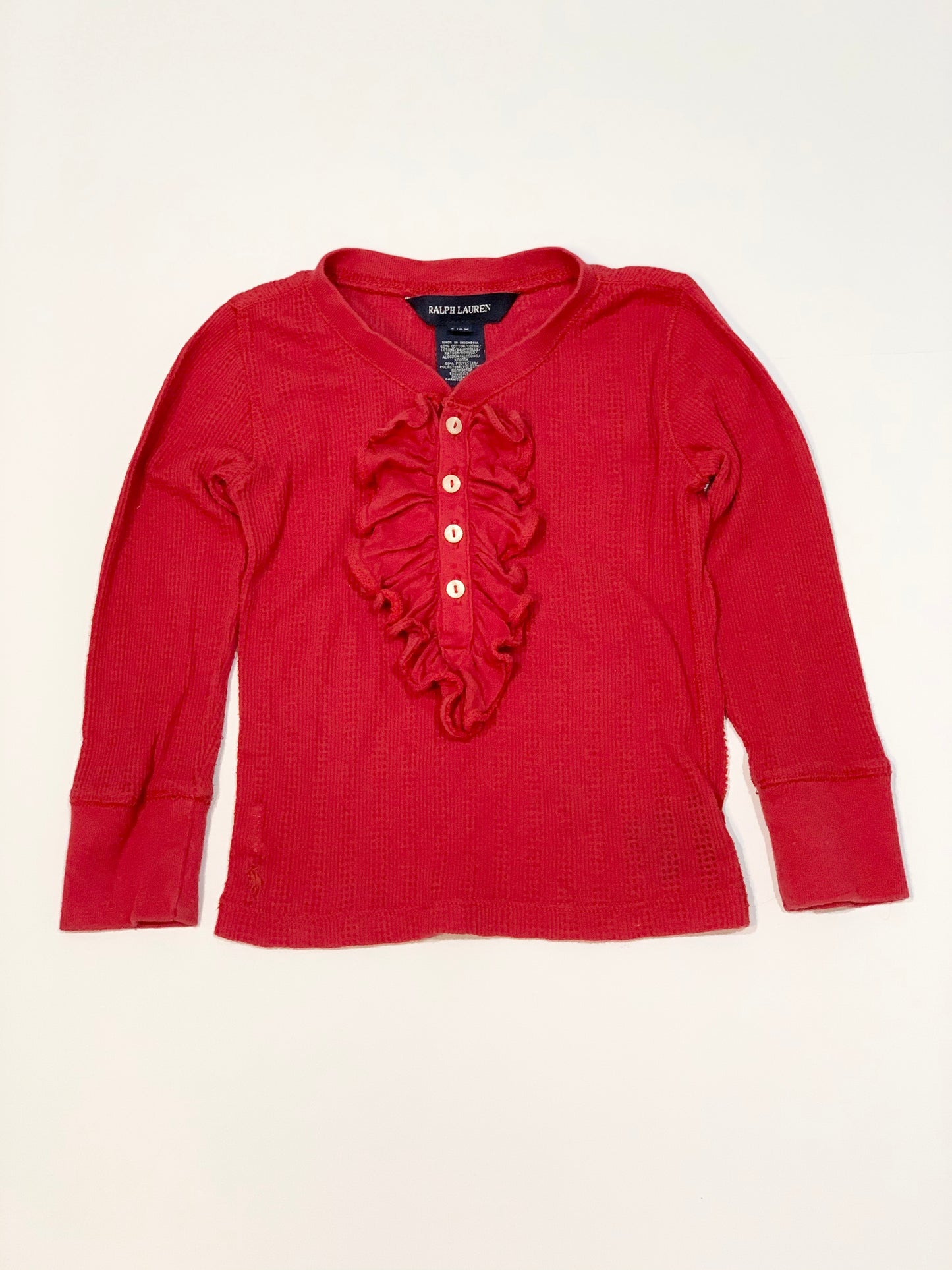 Red ruffle top - Size 2