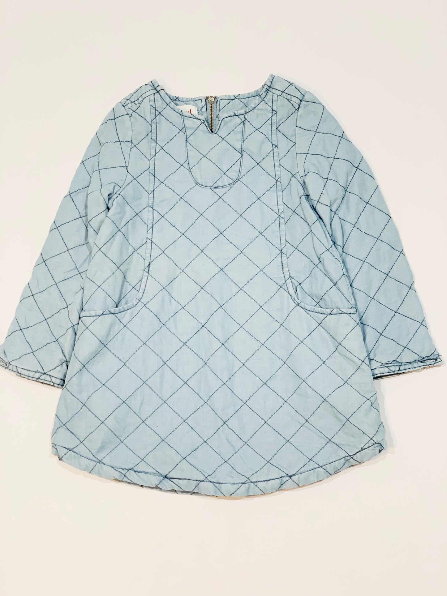 Blue quilted dress - Size 2-3