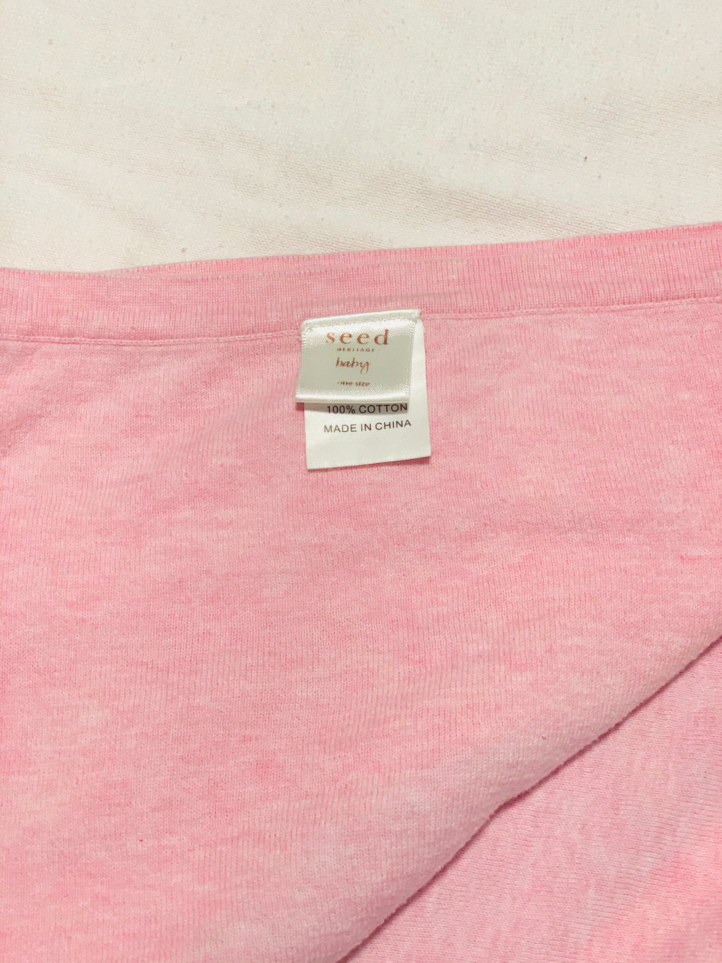 Pink cotton pram blanket