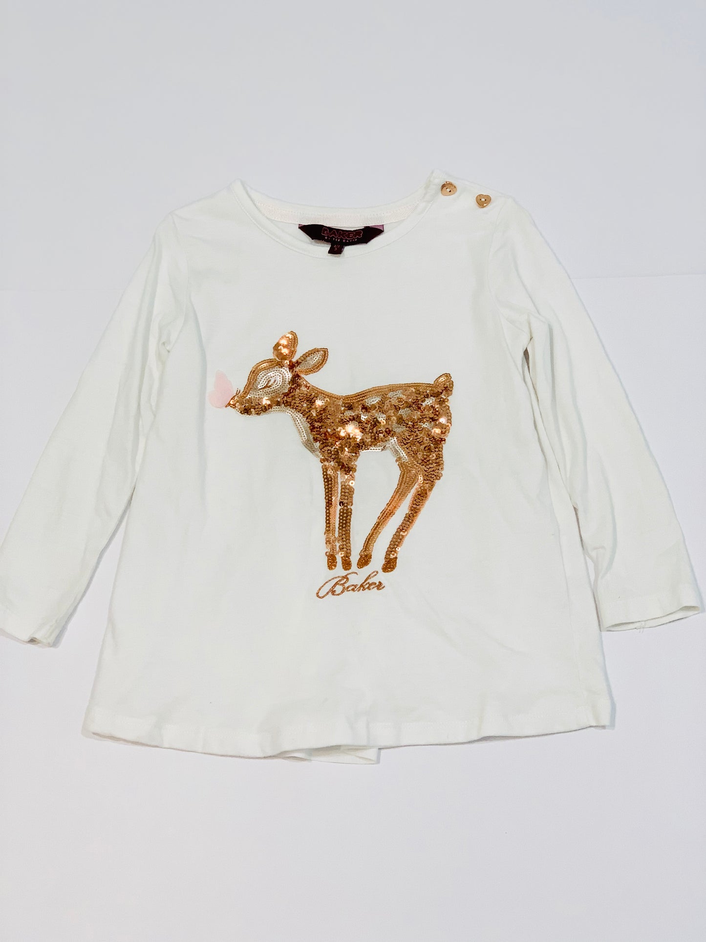 Sequined deer top - Size 3