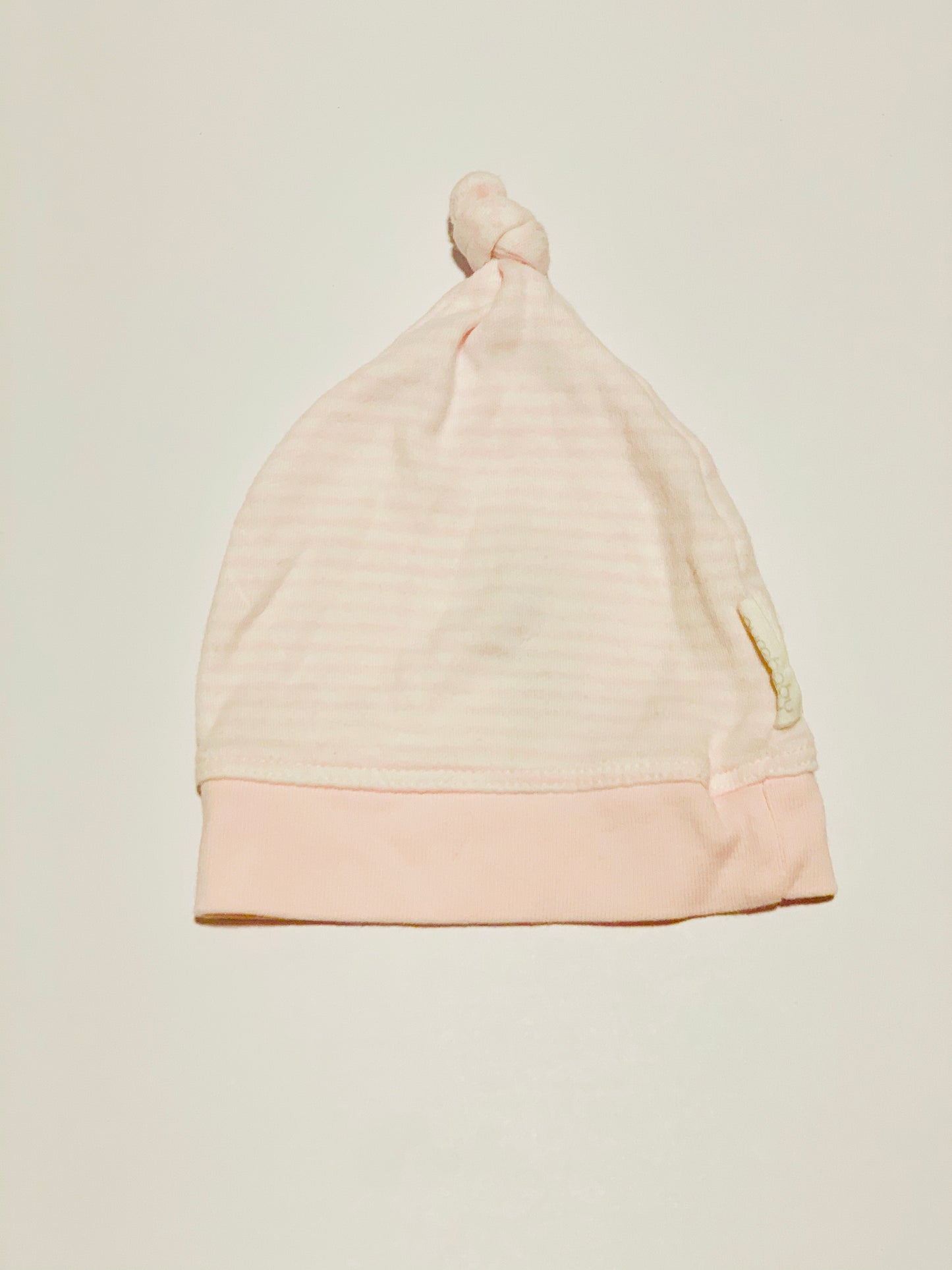 Pink stripe beanie - Size 0-6 months