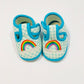 Soft rainbow booties - Size 0-3 months