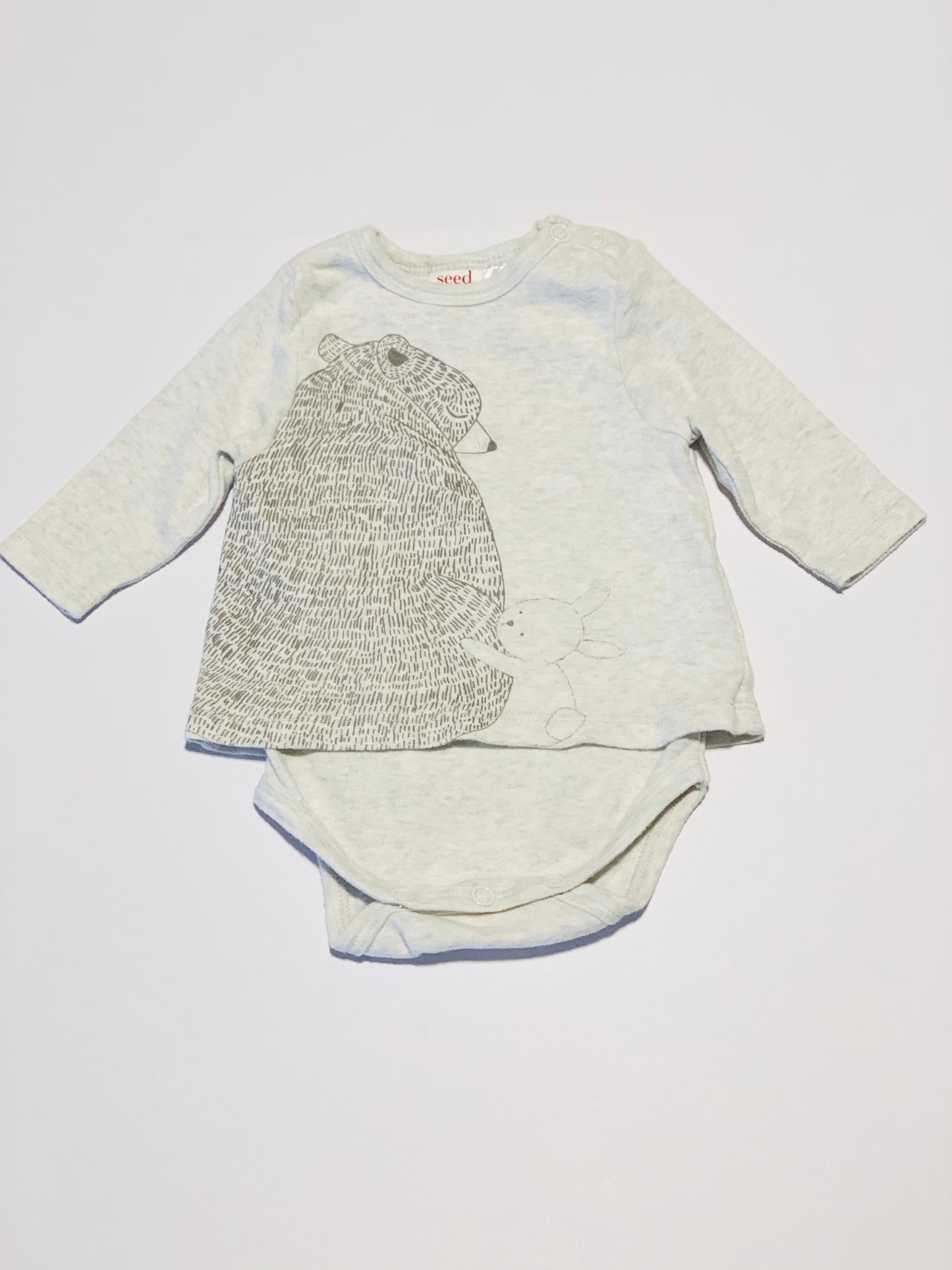 Grey bear bodysuit - Size 0000