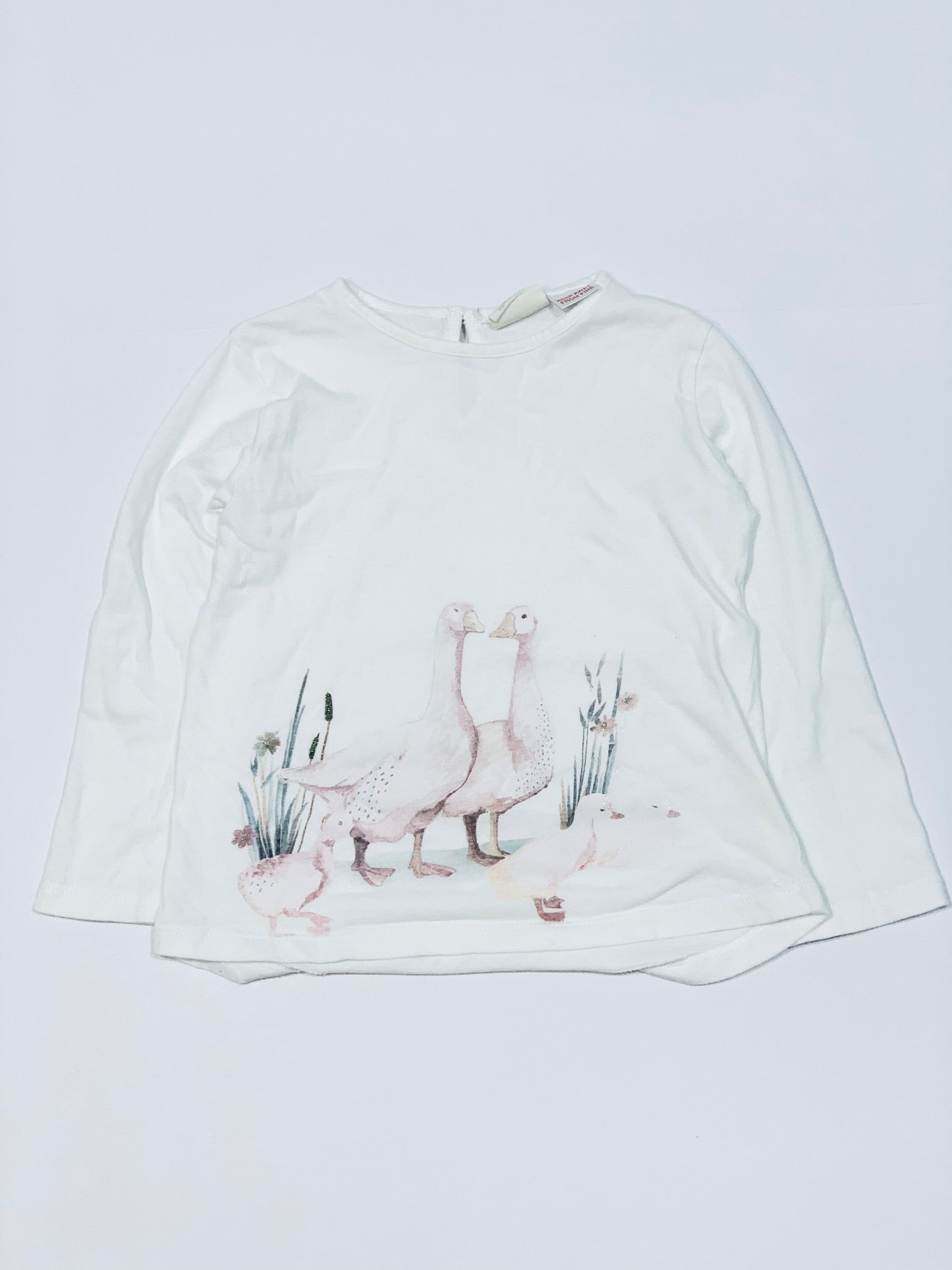 White ducks top - Size 3-4
