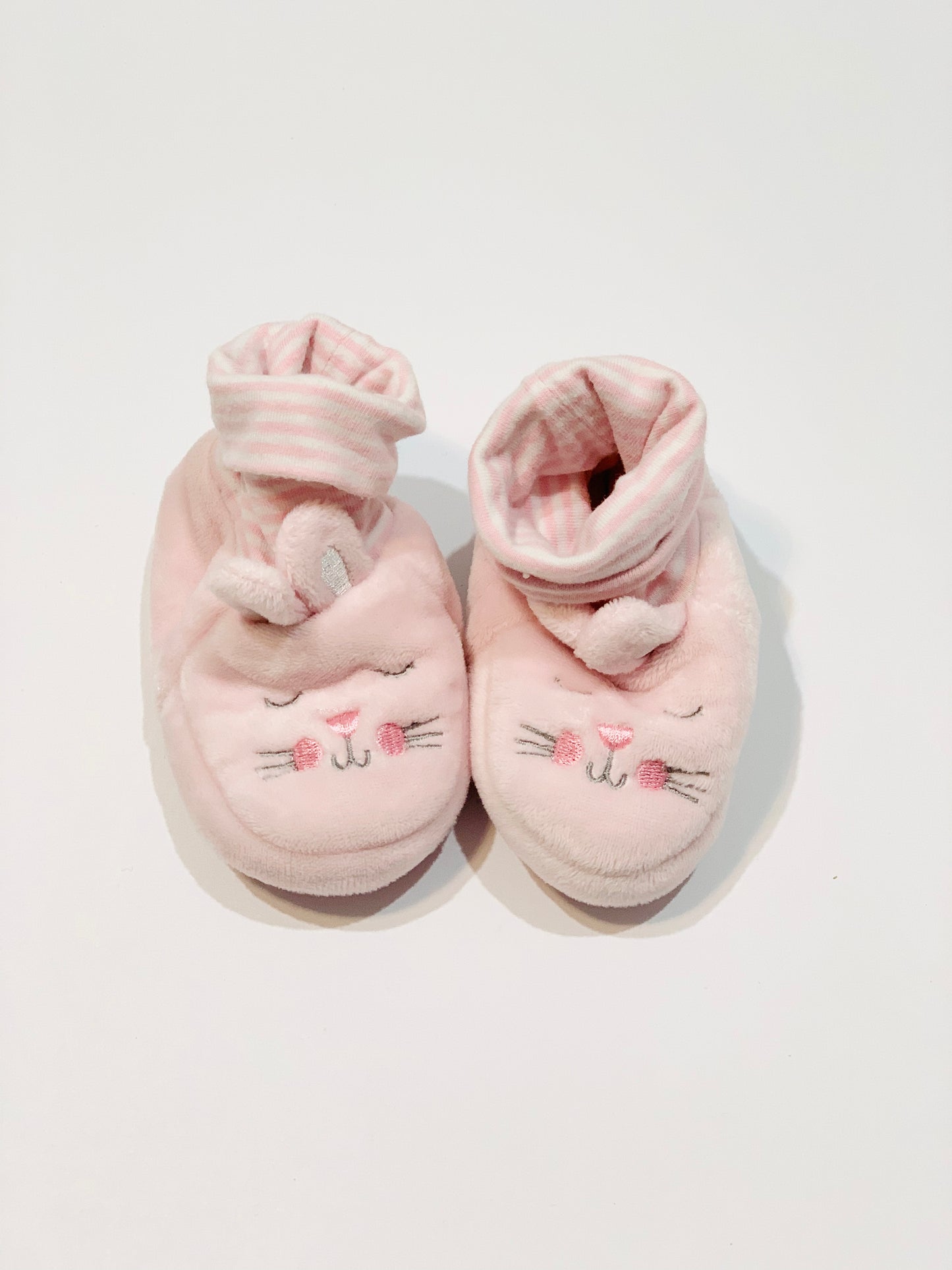 Pink bunny booties - Size 3-6 months