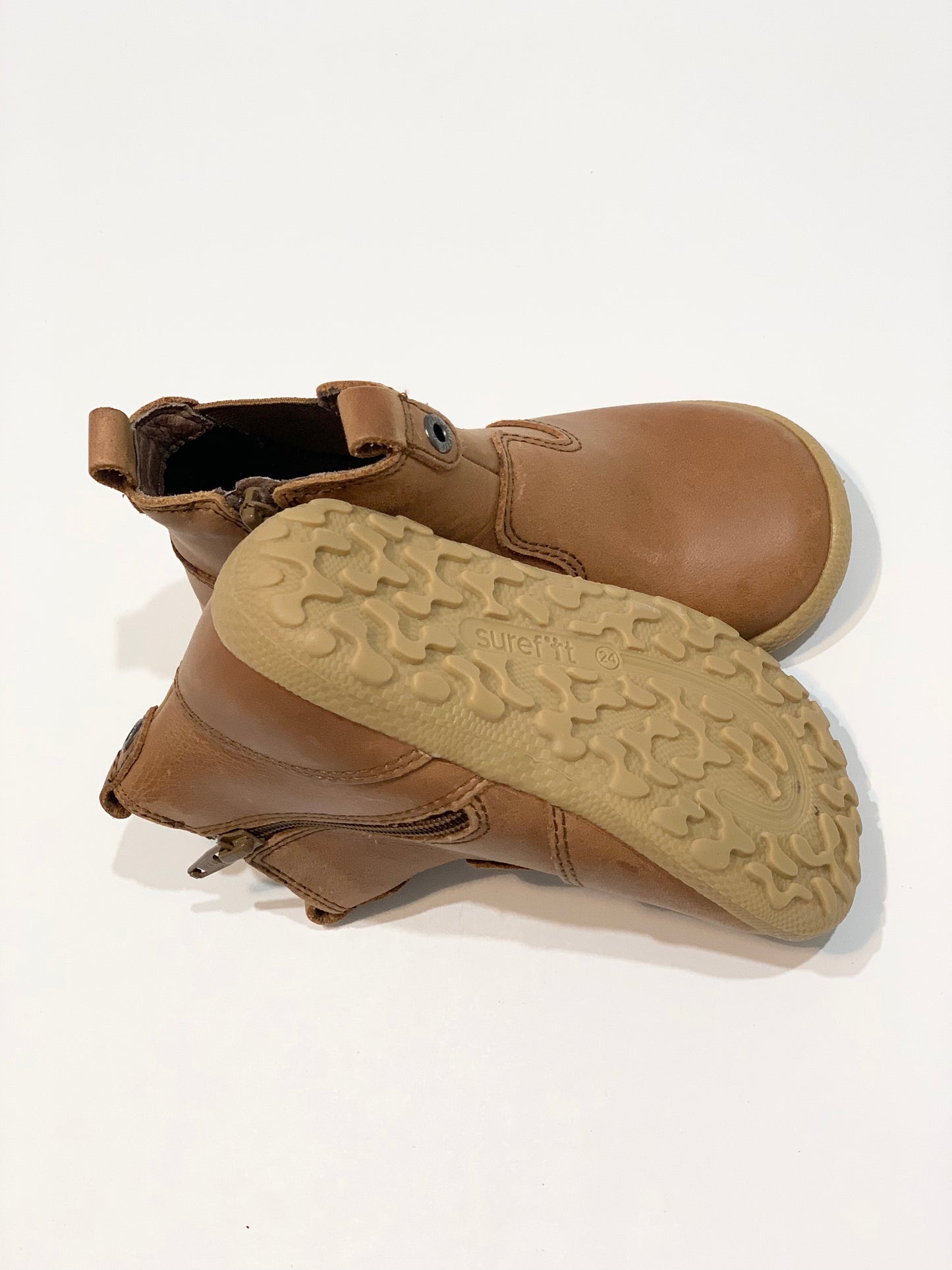 Tan leather boots - Size EU24