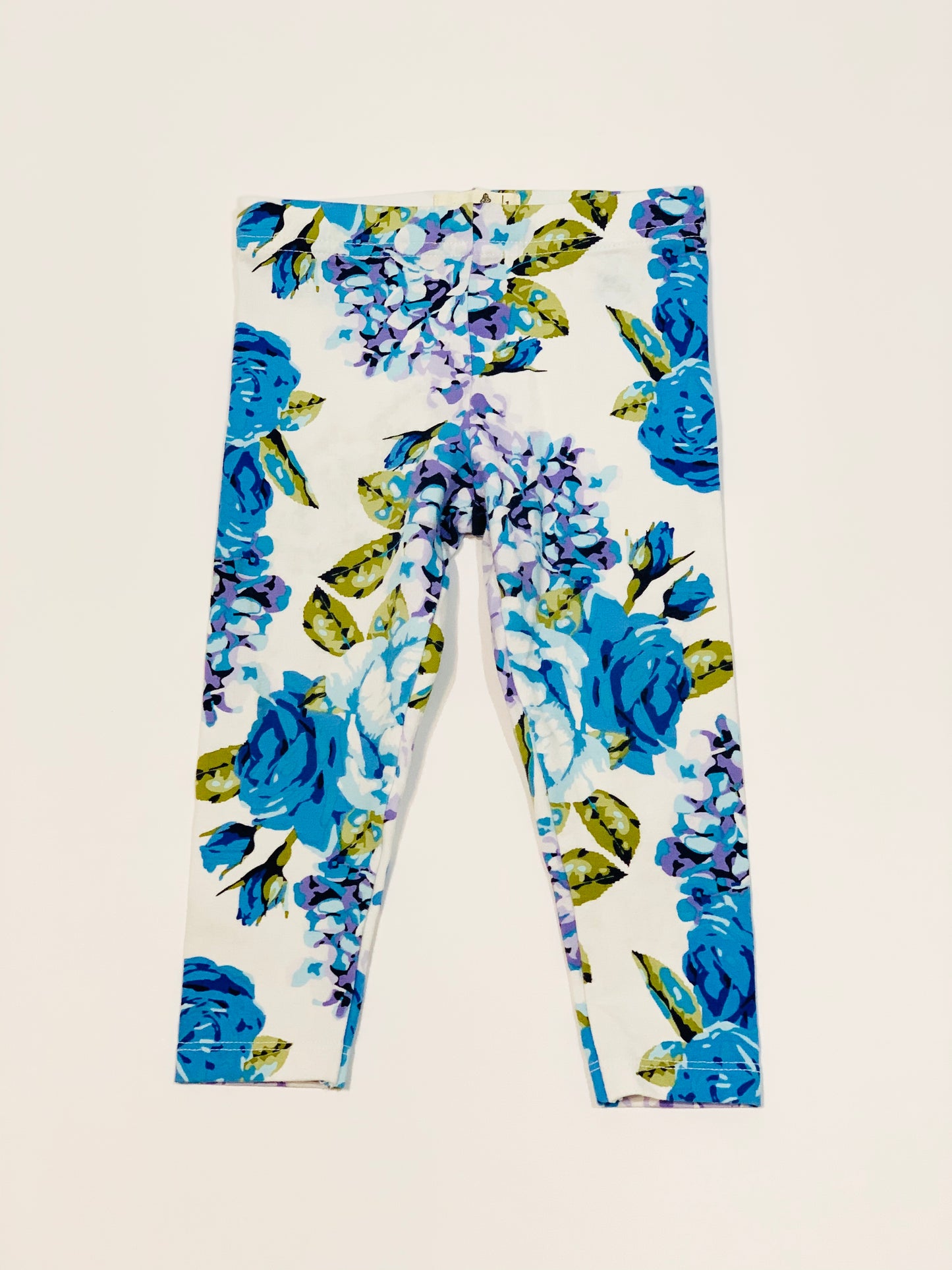 Blue flower leggings - Size 1