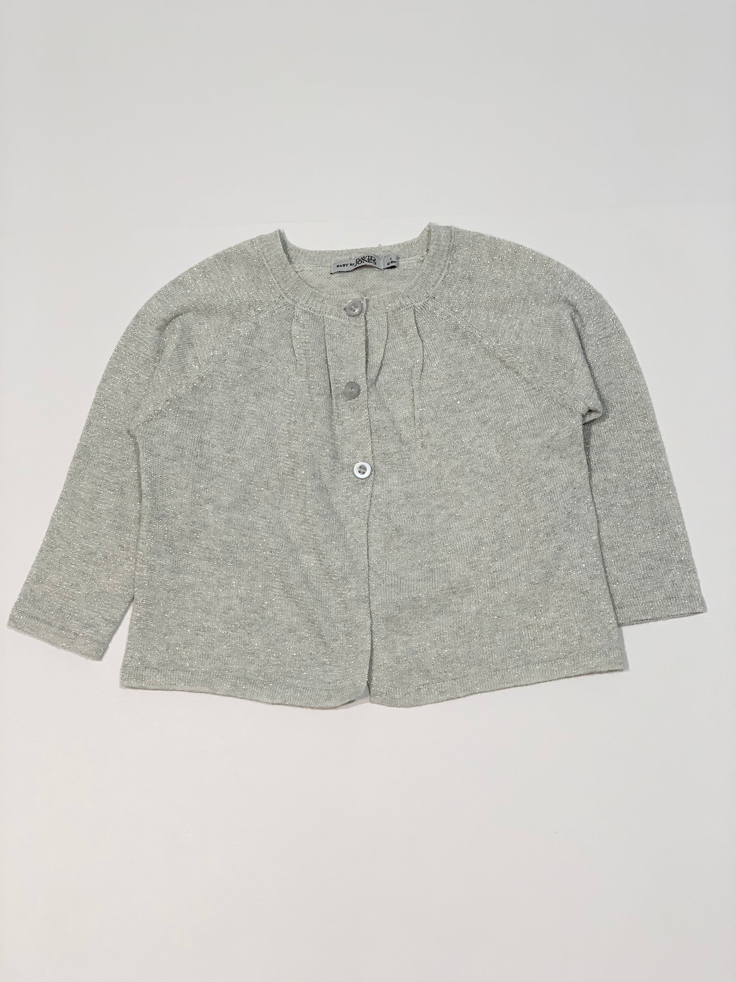 Silver sparkle cardigan - Size 1
