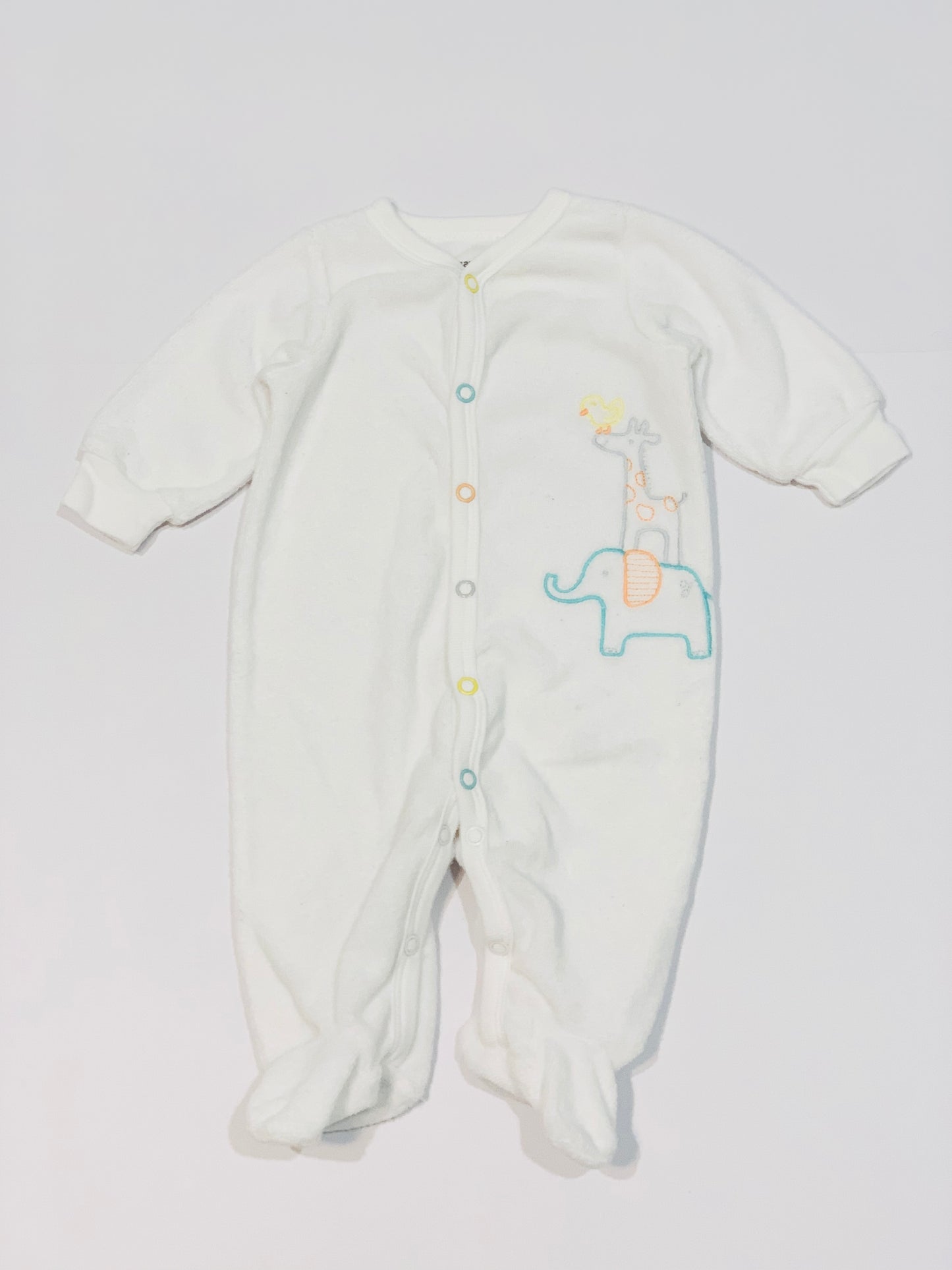 White terry onesie - Size 3 months
