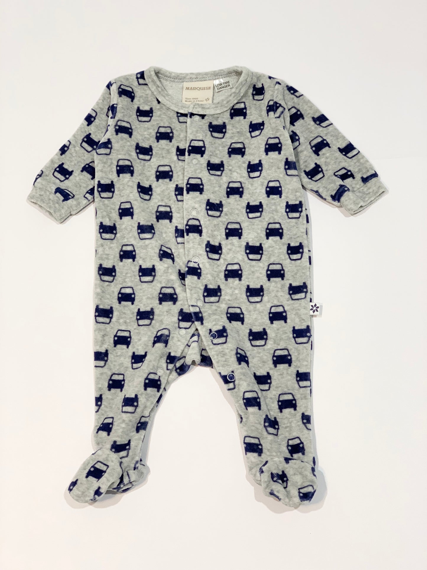 Velour cars onesie - Size 000