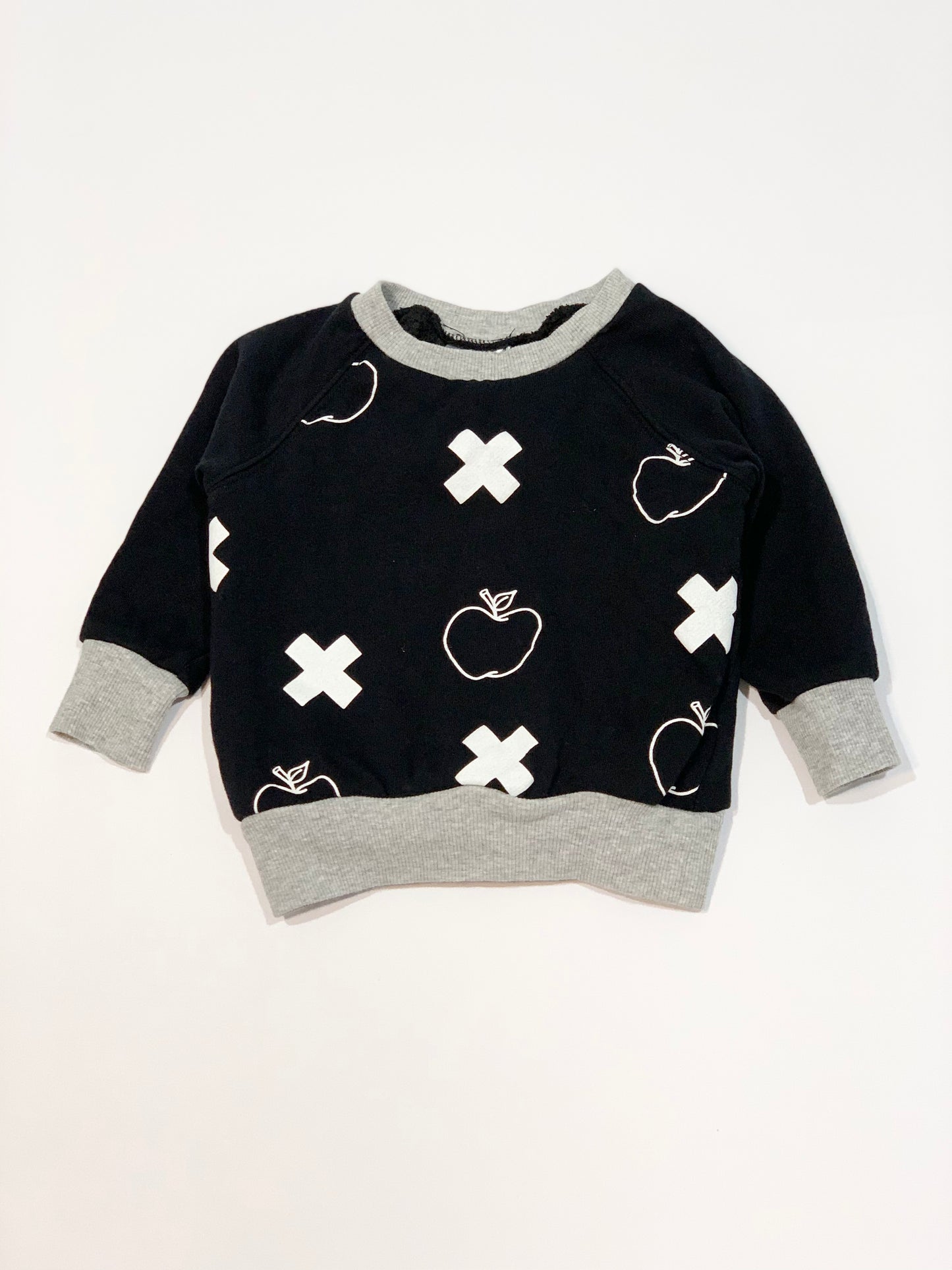 Apples and crosses sweater - Size 12 months