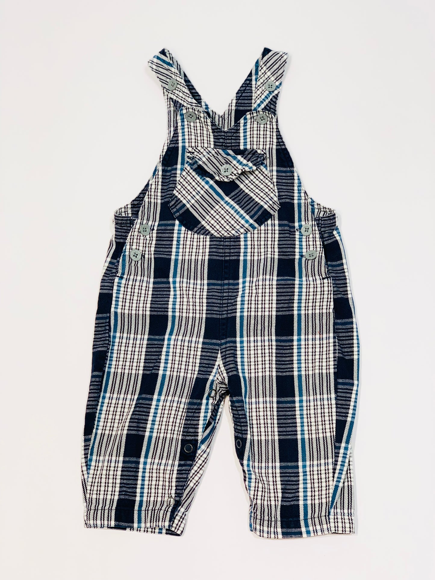 Checkered overalls - Size 6-9 months