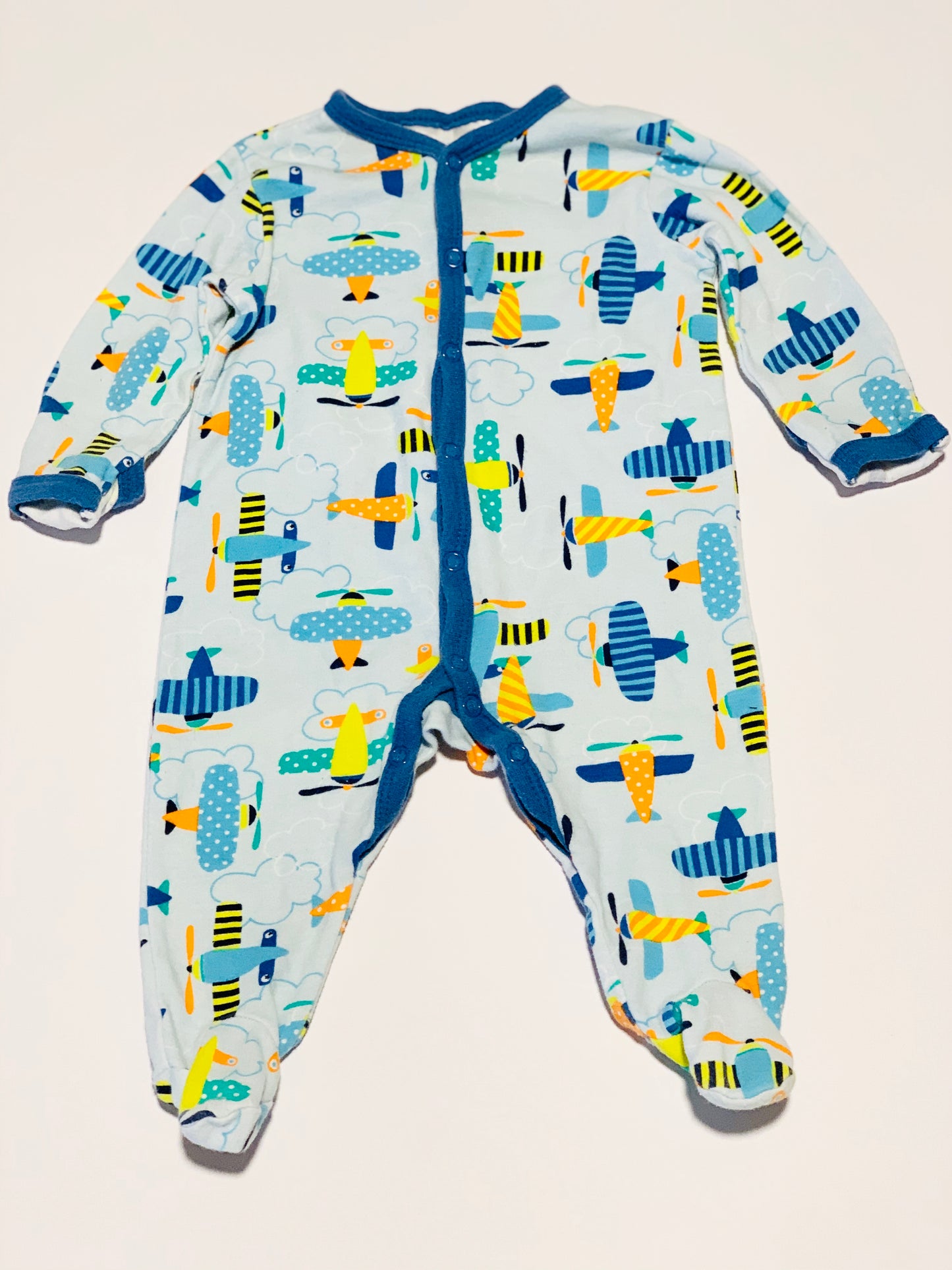 Blue planes onesie - Size 00