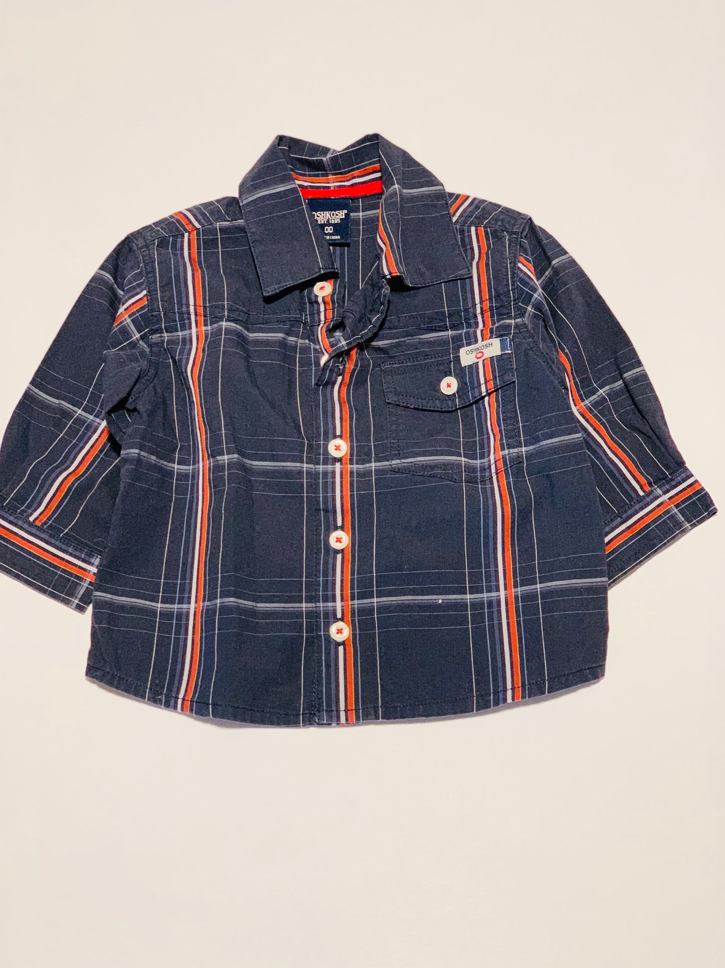 Navy check shirt - Size 00