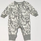 Grey animals onesie - Size 0