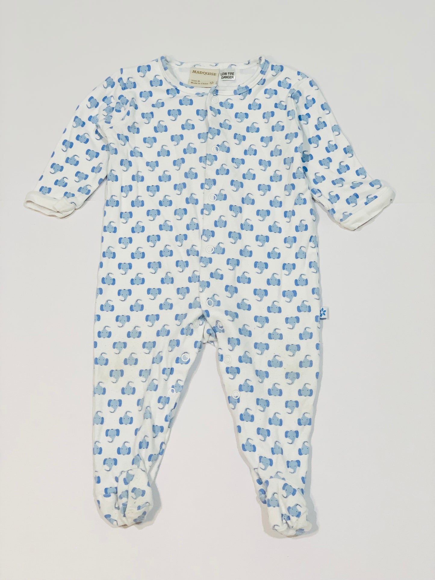 Blue elephant onesie - Size 0