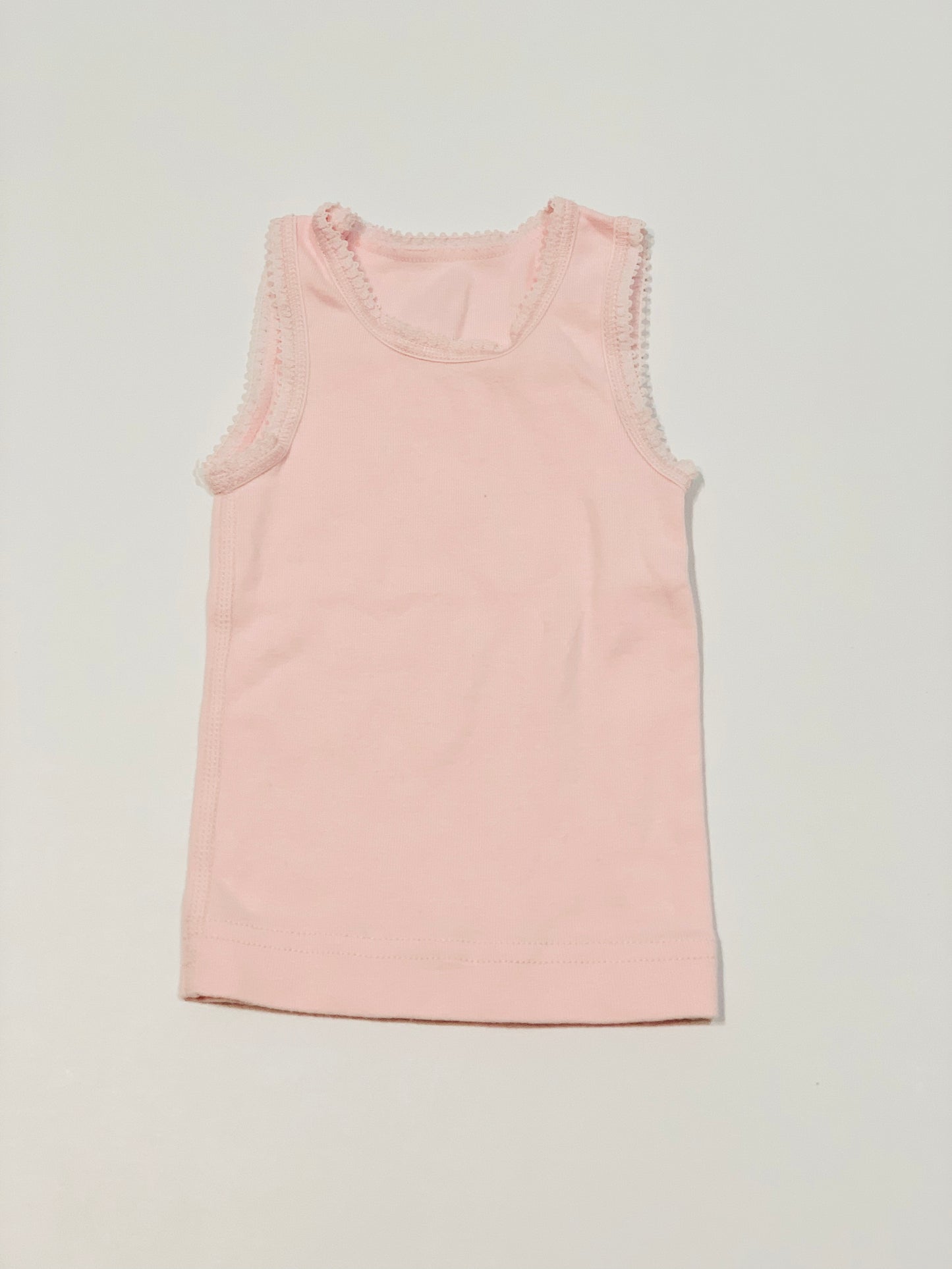 Pink lace trim singlet - Size 0000