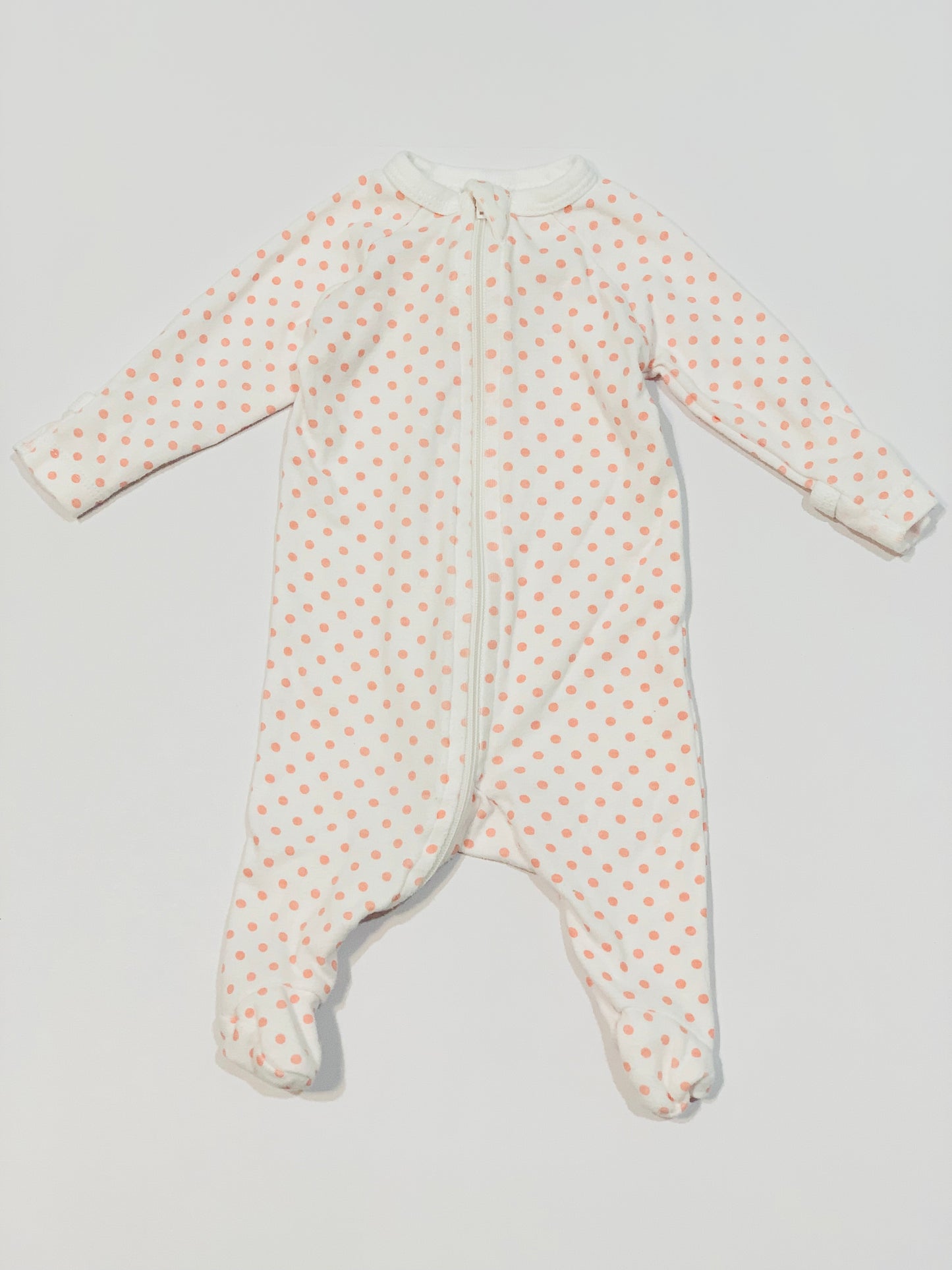 Spotty zip onesie - Size 0000