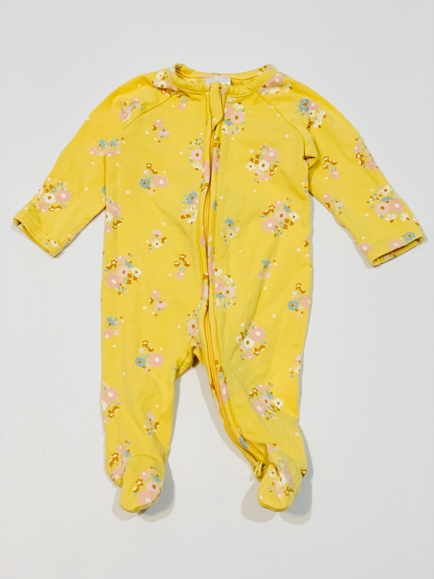 Floral zip onesie - Size 0000