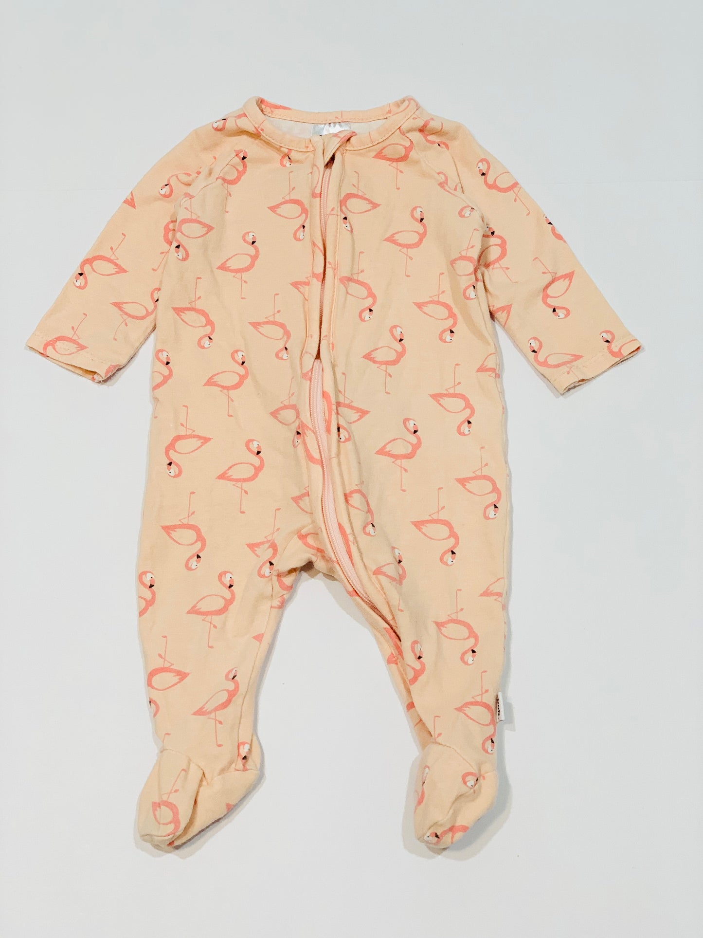 Flamingo zip onesie - Size 000