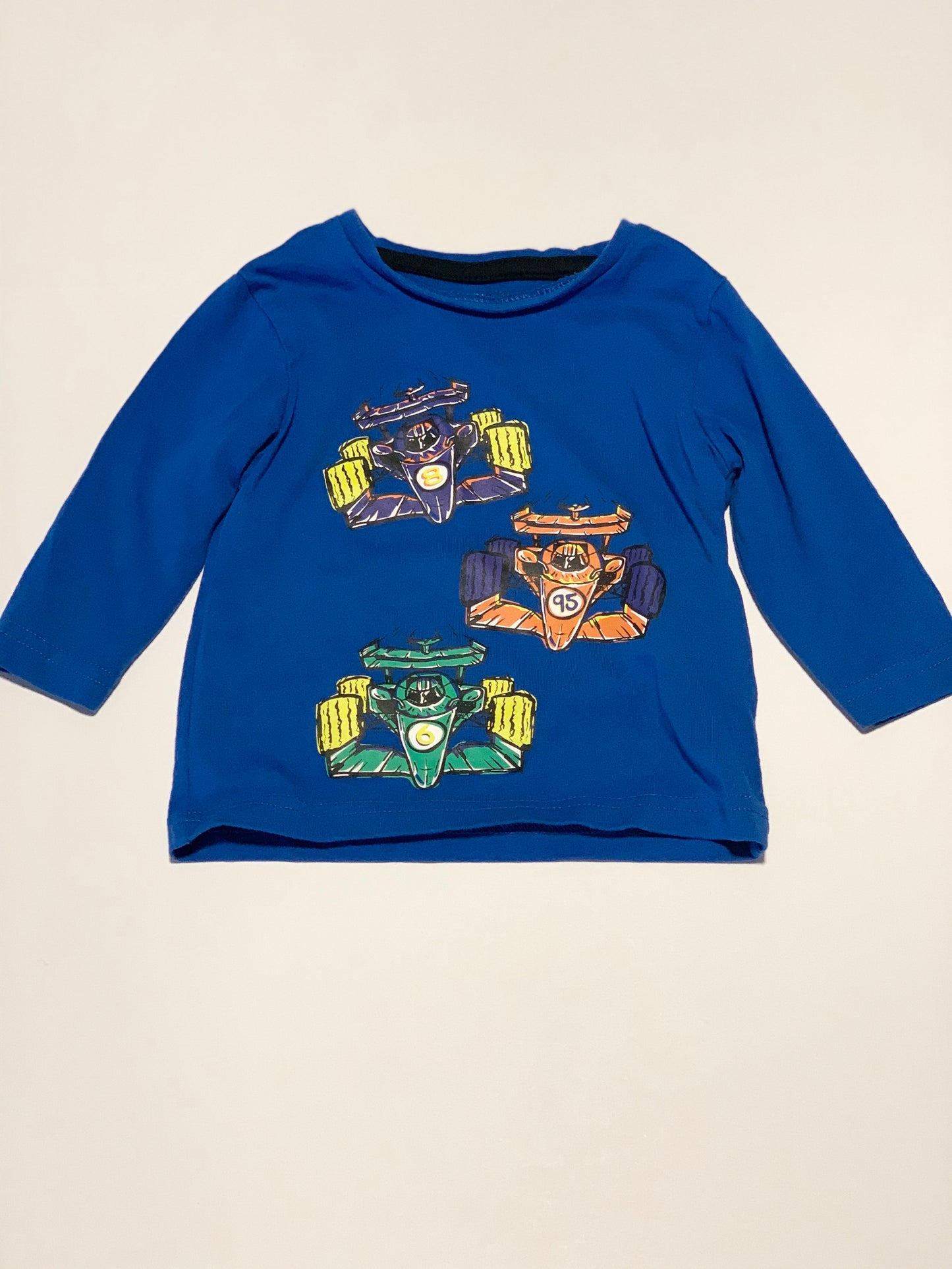 Blue racecar top - Size 0