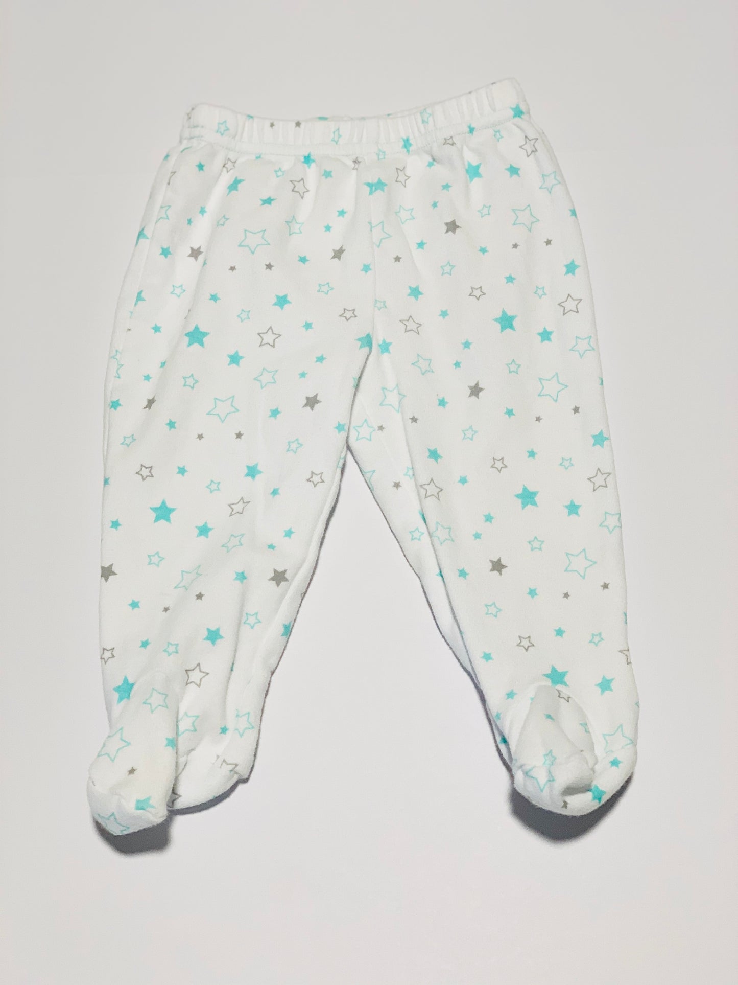 Green stars footed pants - Size 00