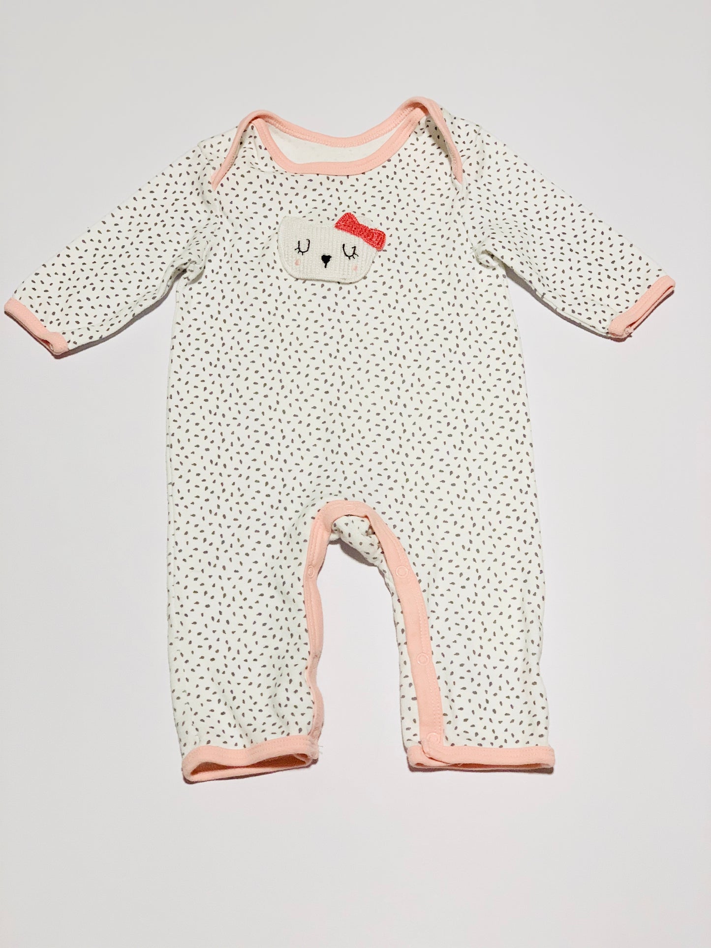 Spotty cat onesie - Size 6-9 months