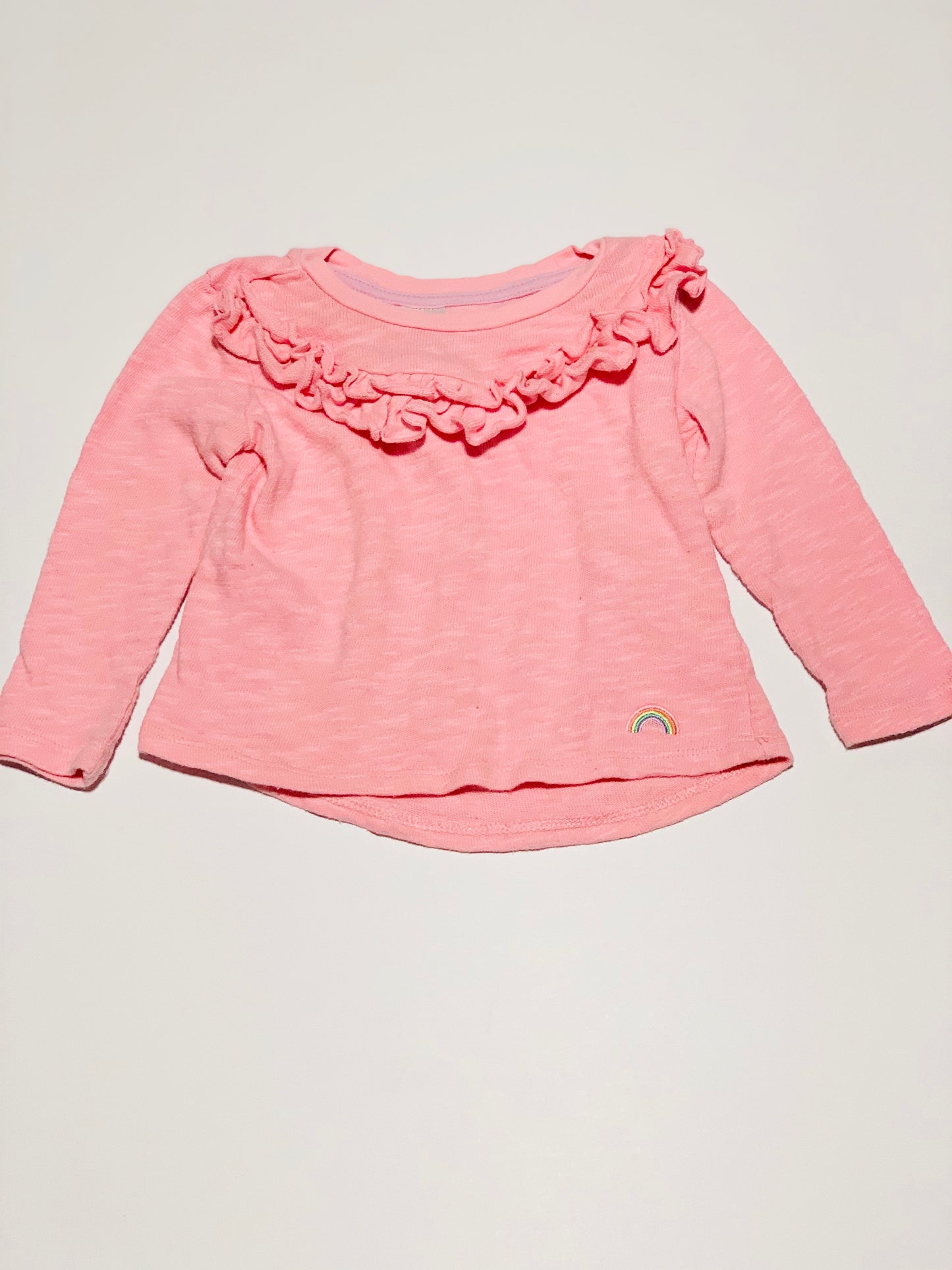 Pink frill top - Size 2