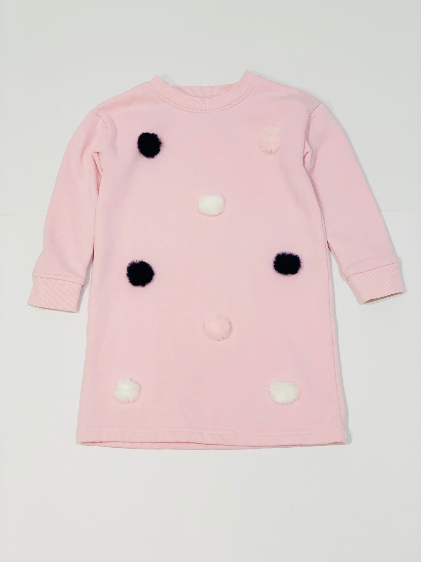 Pink pompom dress - Size 3