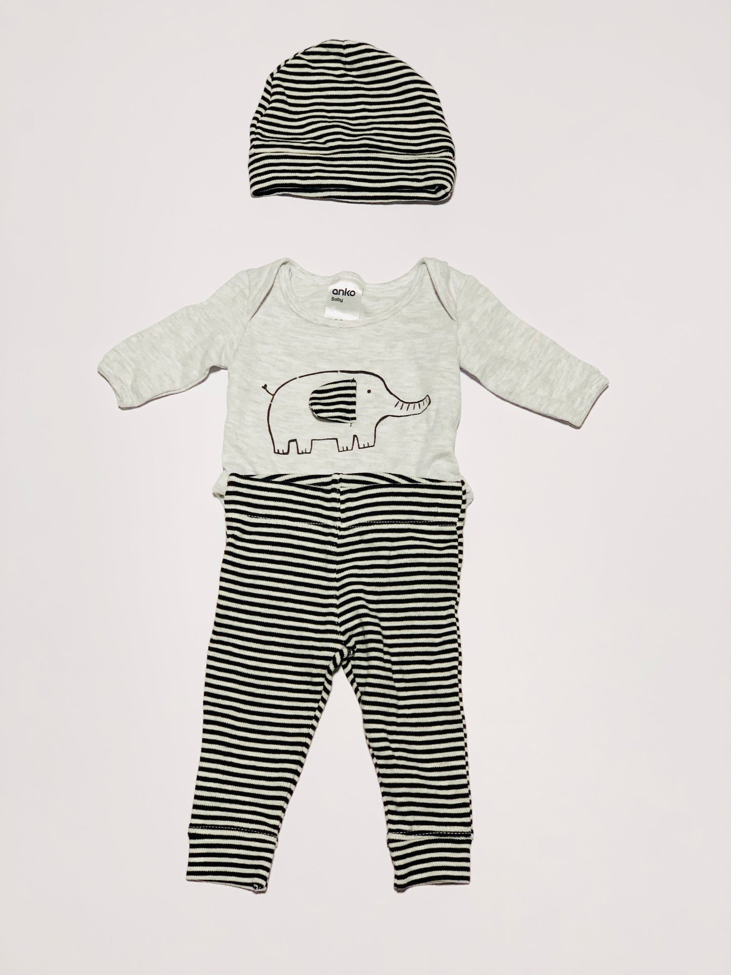 Stripey elephant set - Size 00000