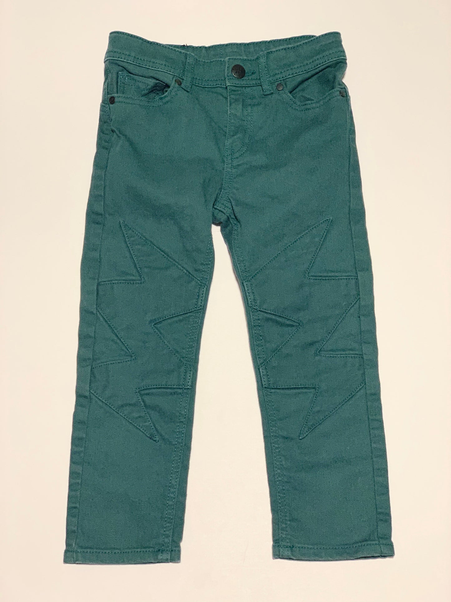 Green lightning bolt pants - Size 4