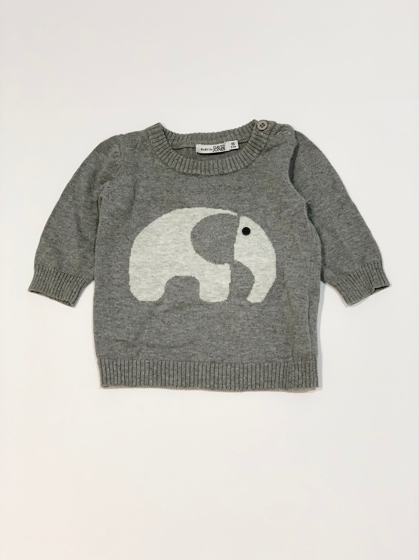 Grey elephant jumper - Size 00