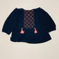 Navy tassel top - Size 1
