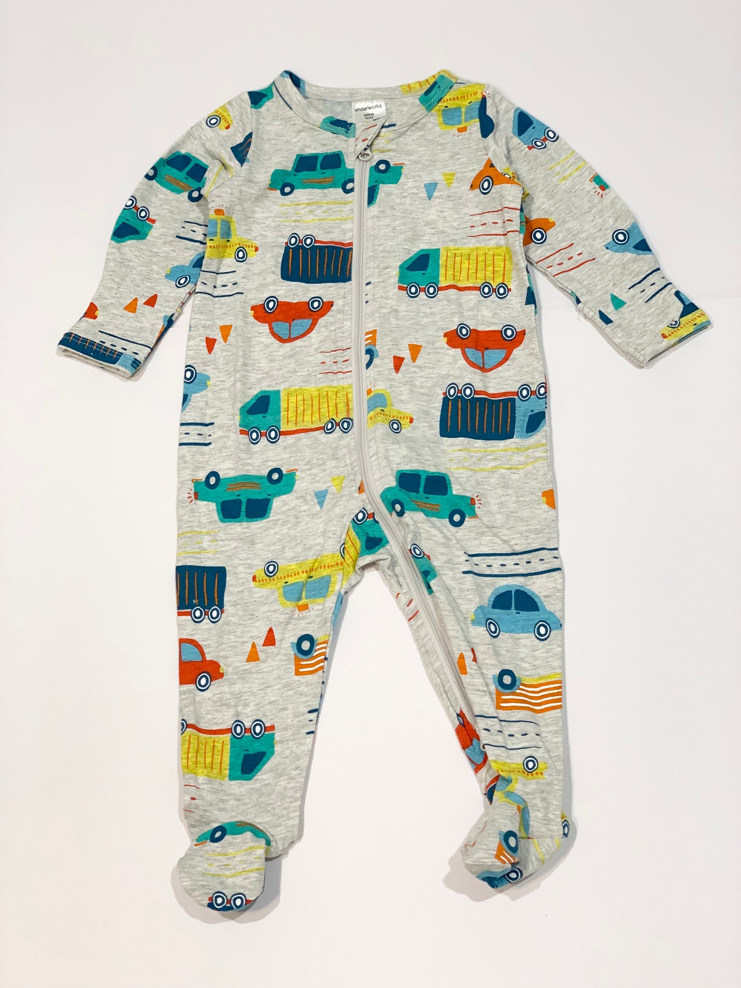 Vehicles zip onesie - Size 00