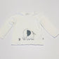 White elephant top - Size 9-12 months