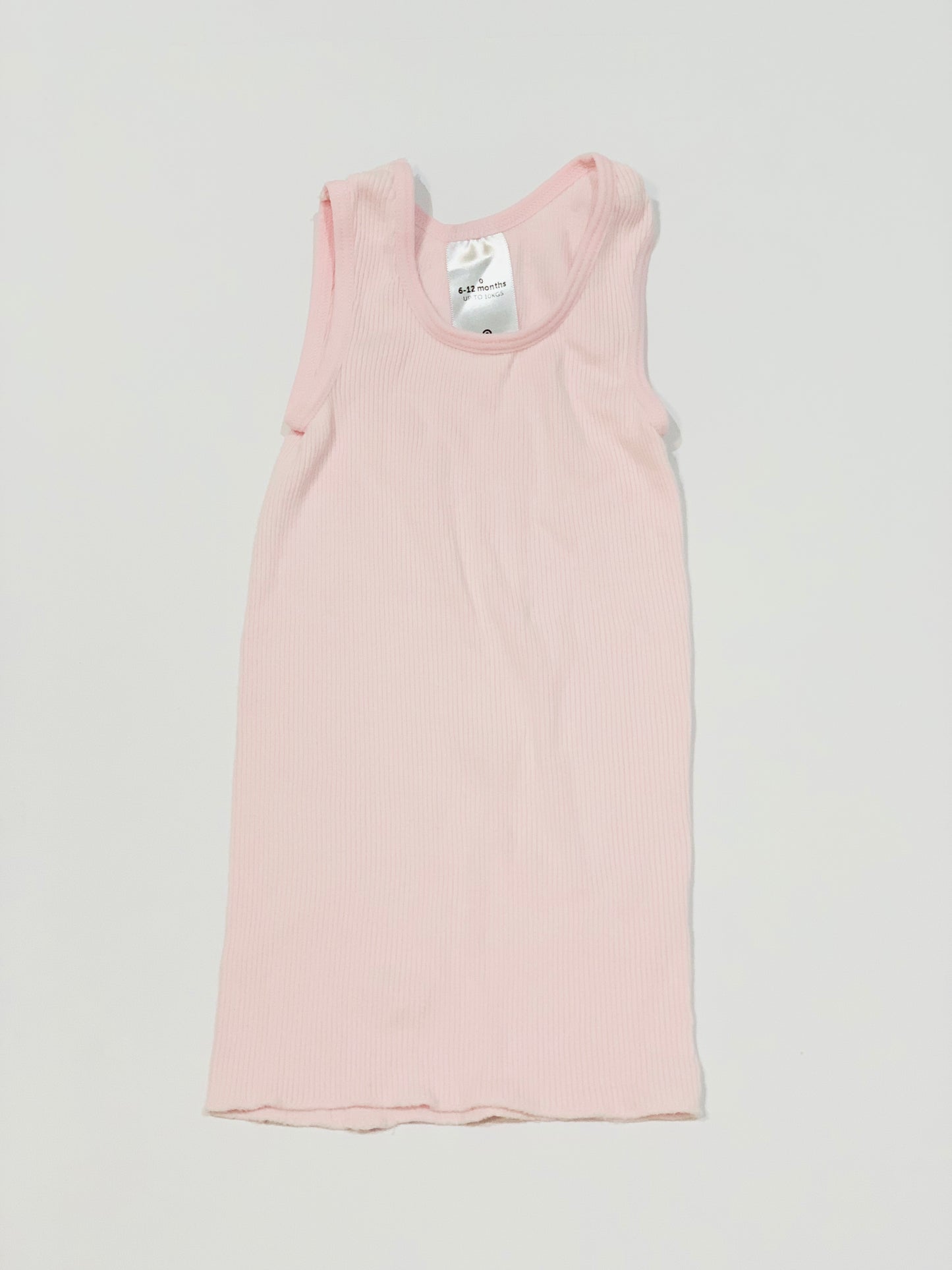 Ribbed pink singlet - Size 0