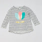 Checked flower top - Size 0