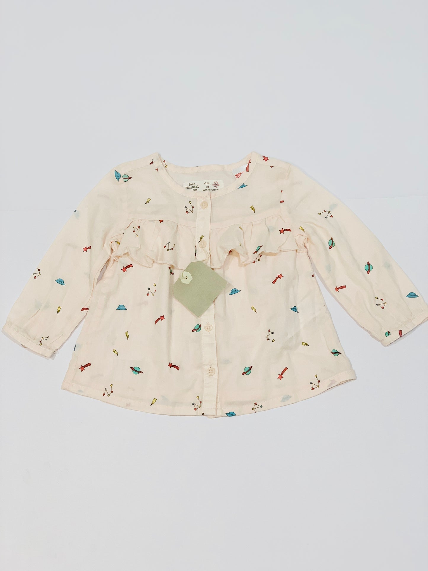 Pink space top brand new - Size 6-9 months