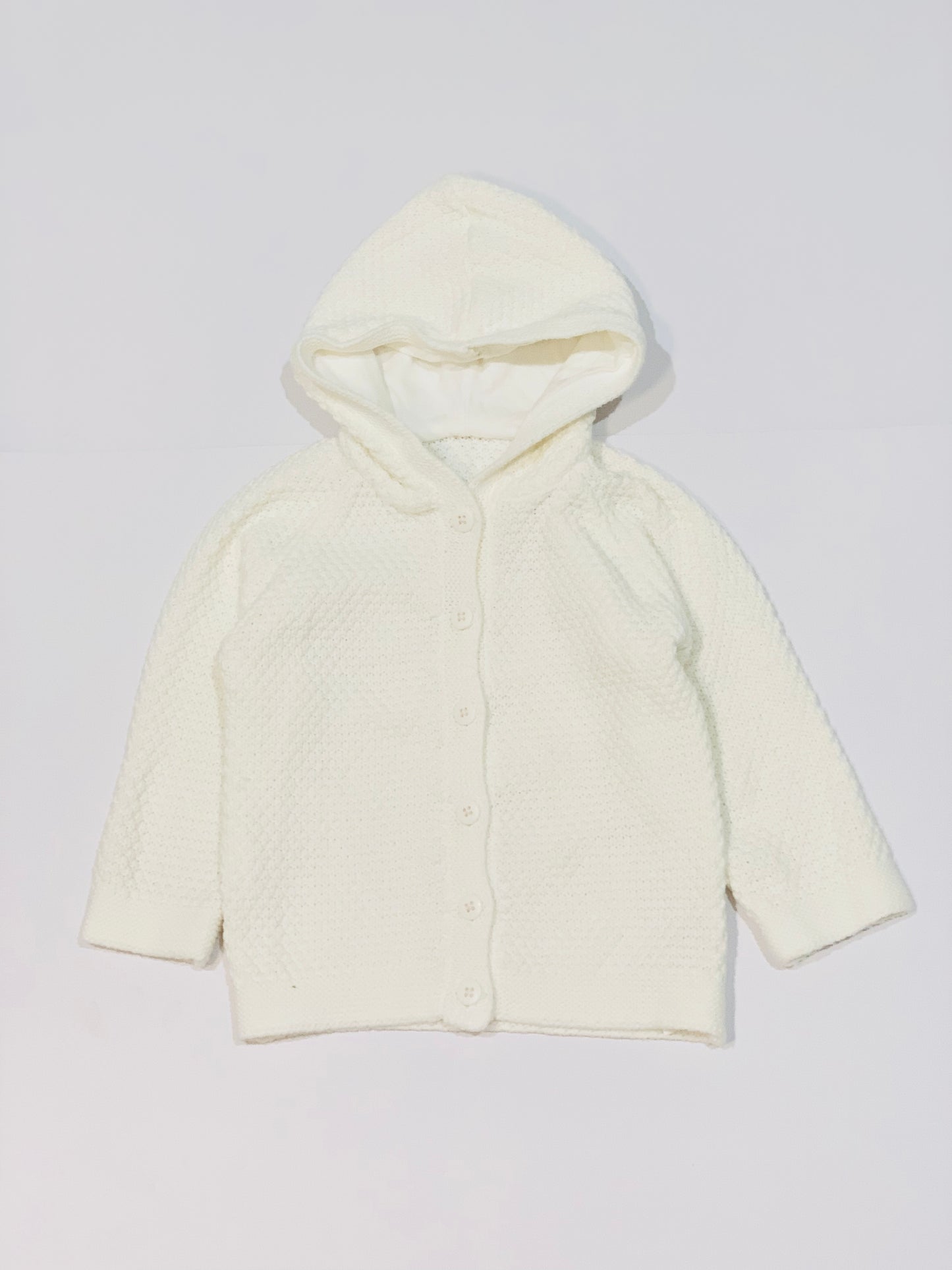 White knit jacket - Size 9-12 months