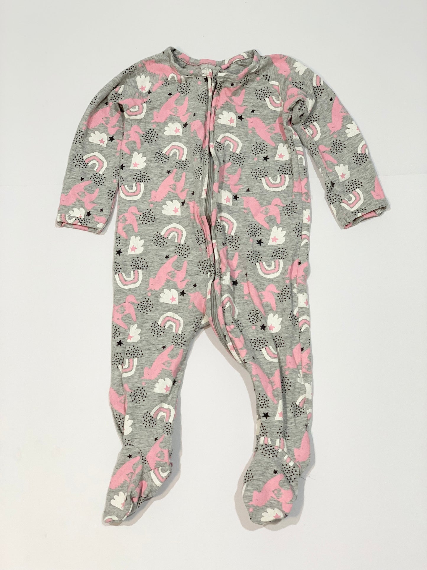 Unicorn zip onesie - Size 0